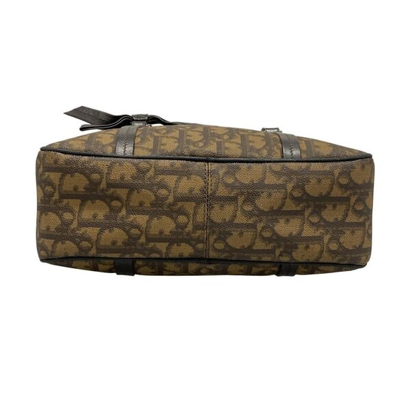 Auth DIOR/ChristianDior Trotter,Romantic - Dark Brown Brown PVC Leather Handbag - Picture 3 of 16